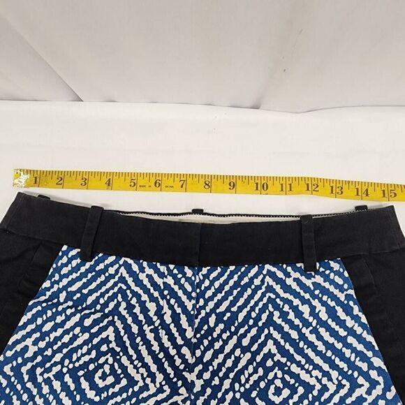JCrew Y2K Geometric Blue Women's Shorts Size 0 - Picture 3 of 9